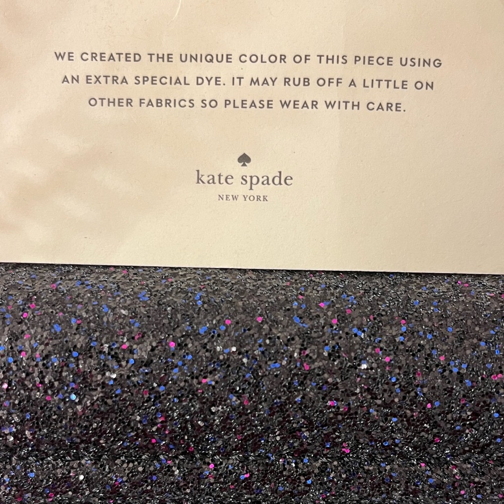 NWT Kate Spade Eden Sparkling Black Glitter Crossbody Bag - Picture 9 of 9